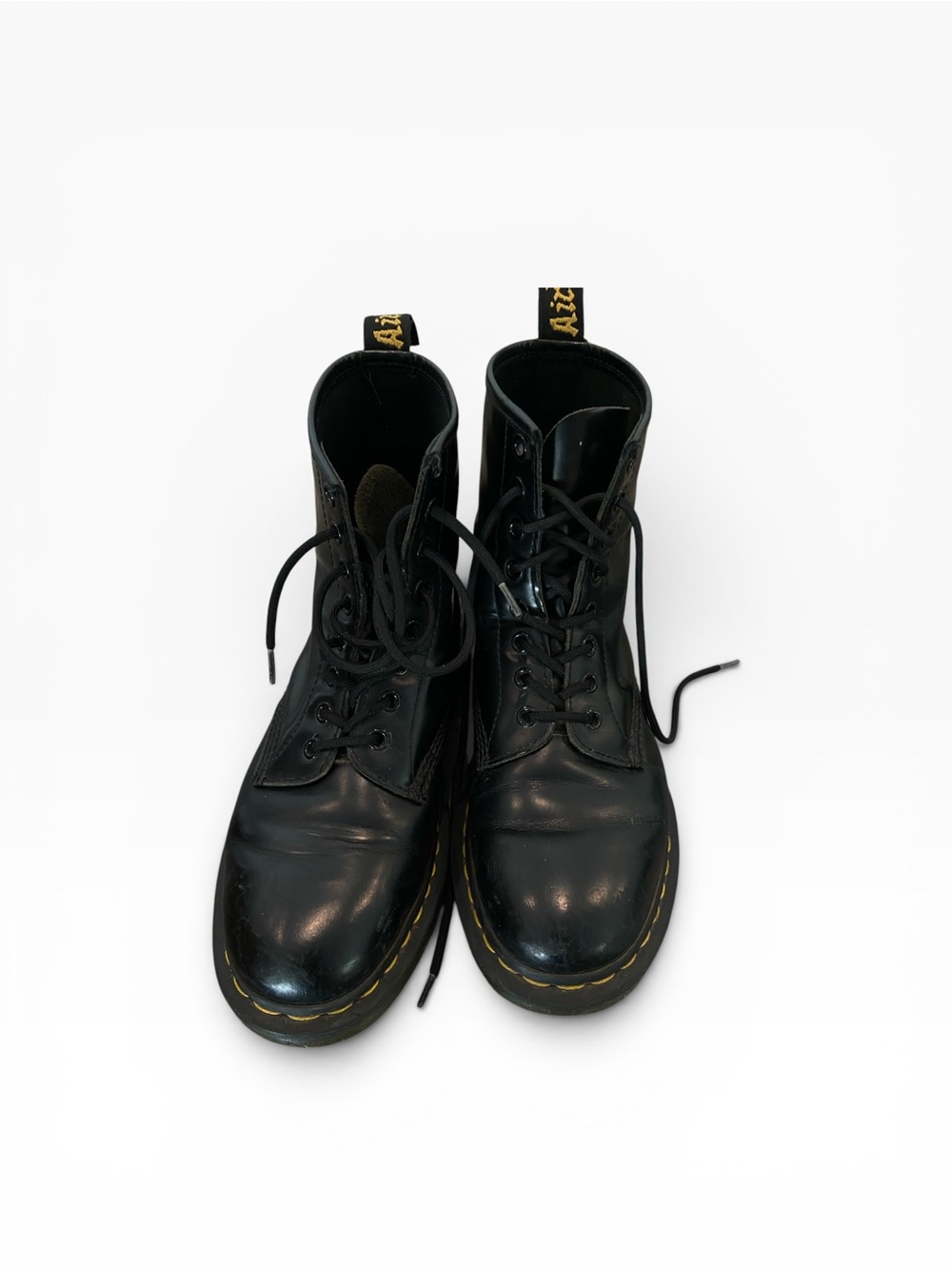 Dr Martin Black Air Lace-Up Leather Boots